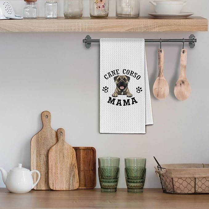 Cane Corso Kitchen Towels, Dog Mama Cane Corso Gifts for Women & Dogs Moms, Dog Lover Gifts Decorative Hand Towels for Bathroom, 16x24 Inch