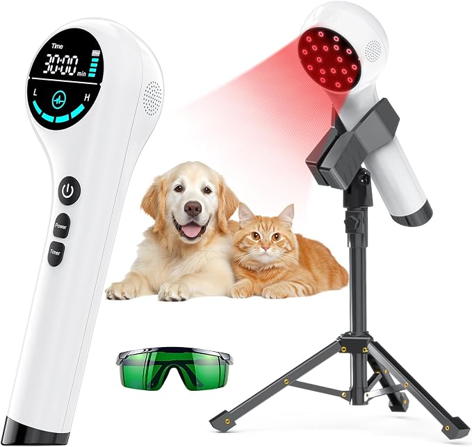Red Light Therapy Device with Stand, 808/650nm Handheld Infrared Light Wand | Cordless Red Light Therapy for Body, Knee, Shoulder, Back, Joint, Dogs, Portable for Home Daily Comfort Office Use