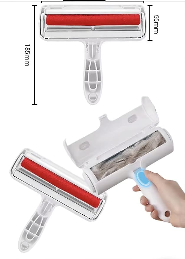 Reusable Pet Hair Remover Roller – Dog & Cat Fur Lint Cleaner for Sofa, Carpet, Bed & Car Seats – No Adhesive Required