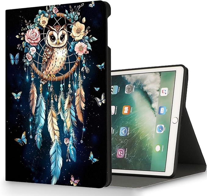for Microsoft Surface Pro 8-13" 2021 Tablet Case,Auto Wake/Sleep,Adjustable Stand Protective Cover - Owl Dreamcatcher