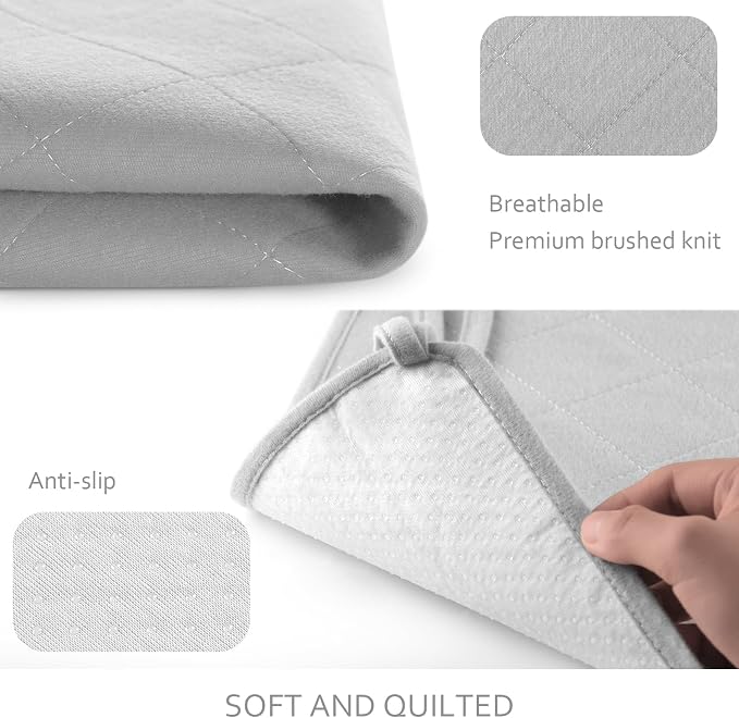 Waterproof Dog Crate Mat with Rope 2 Pack (30’’X19’’) | Washable Pee Pads for Dogs, Non-Slip Training Pads for Dogs, Fits 30 Inch Dog Crate