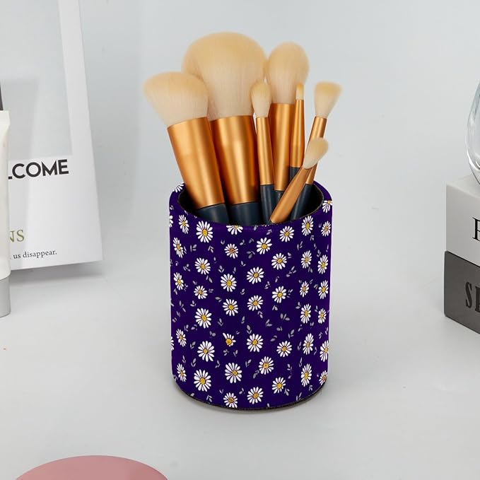 Daisy Pen Holder, Pencil Cup Marker Brush Holder Desk Storage Case, Desktop Organizer for School Office Home Supplies