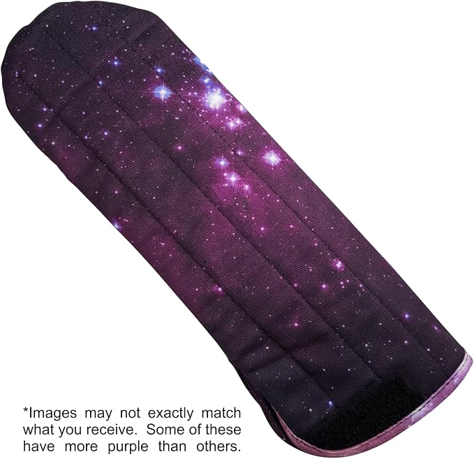 Case/Cover [Heat Resistant] for Curling Irons, Flat Irons or Straighteners, and Styling Irons, Silicone Coated Lining and Quilted Cotton Pouch for Travel, Gym, or Home [Nebula]