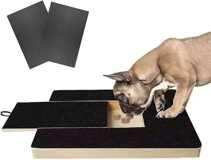 Dog Scratch Board with Treat Box | Calming Nail Trim Pad | Wood Stress Free Dog Nail Scratchs Pad, for Breeds Large and Small Dogs Cats Play Stimulation Boredom