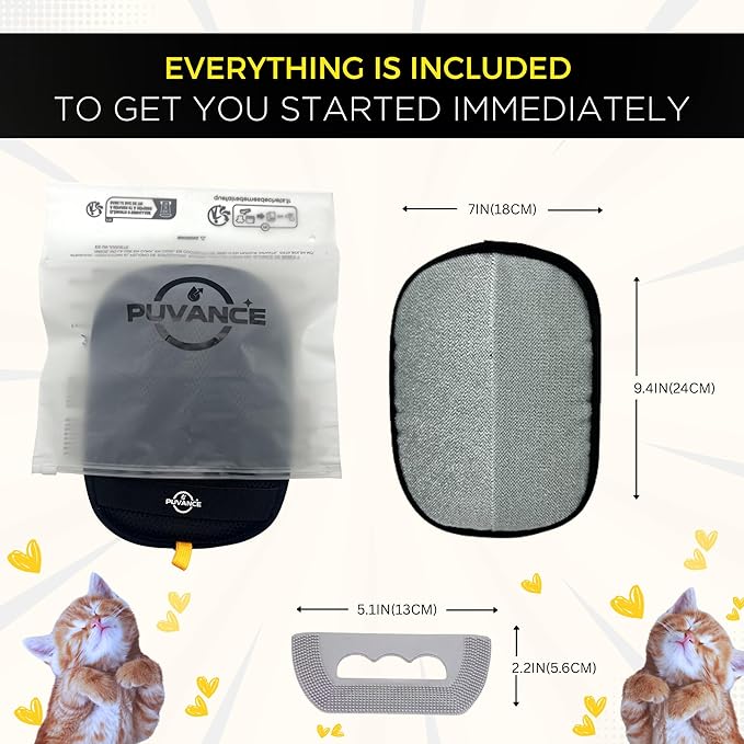 Upgraded Pet Hair Removal Glove for Cats & Dogs with TPR Scraper – Five-Finger Electrostatic Reusable Fur & Lint Remover for Couch, Carpet, Clothing & Car Seats