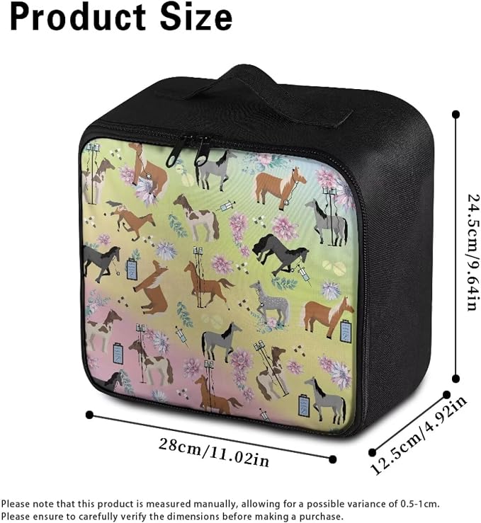 Nurse Horse First Aid Kit Bag Empty Portable First Aid Bag Empty Medium Medicine Storage Bag Medication Travel Bag for College Dorm School Kids Medical Bag Empty Pouch