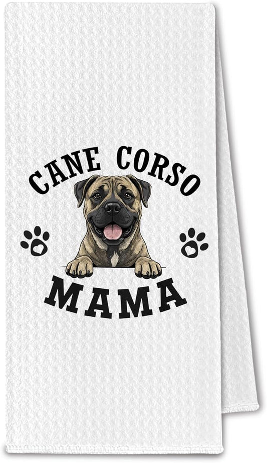 Cane Corso Kitchen Towels, Dog Mama Cane Corso Gifts for Women & Dogs Moms, Dog Lover Gifts Decorative Hand Towels for Bathroom, 16x24 Inch