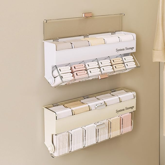 Drawer Organizer for Underwear and Socks, Sturdy PP PET Dividers with Compact Design for Home, Dorm, and Travel Use