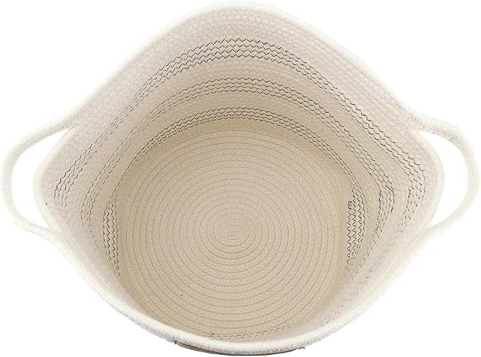Midlee Dog Toy Rope Cotton Basket (Large)- Storage Bin Pet Items Organizer