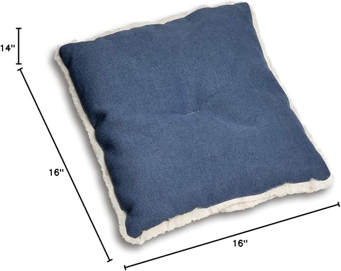 Best Pet Supplies Cat Bed for Indoor Cat, Domed Tent House with Removable Pillow, Covered Cat Cave for Small Dog, Puppies and All Breeds of Cats - Navy, 16 x 16 x H:14"