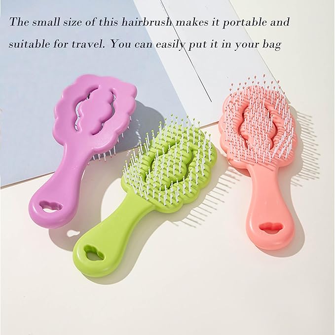 Small Dog Grooming Brush,Cloud Shape Puppy Brush Detangling Dog Hair Brushes for Wet or Dry - Perfect for Shih Tzus, Yorkies, Maltipoos - Ideal Puppy Hair Brushes for Maltese and Small Breeds (Purple)