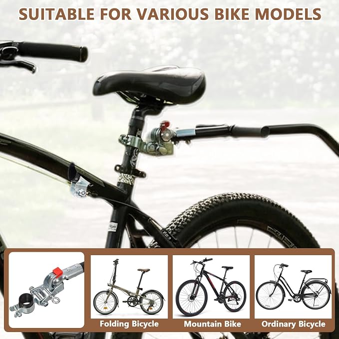 Bike Cargo Trailer, 2-in-1 Utility Trailer Wagon with High-Capacity Plastic Removable Storage Box, Heavy-Duty Steel Frame, Bicycle Cargo Cart with 600D Waterproof Cover for Camping