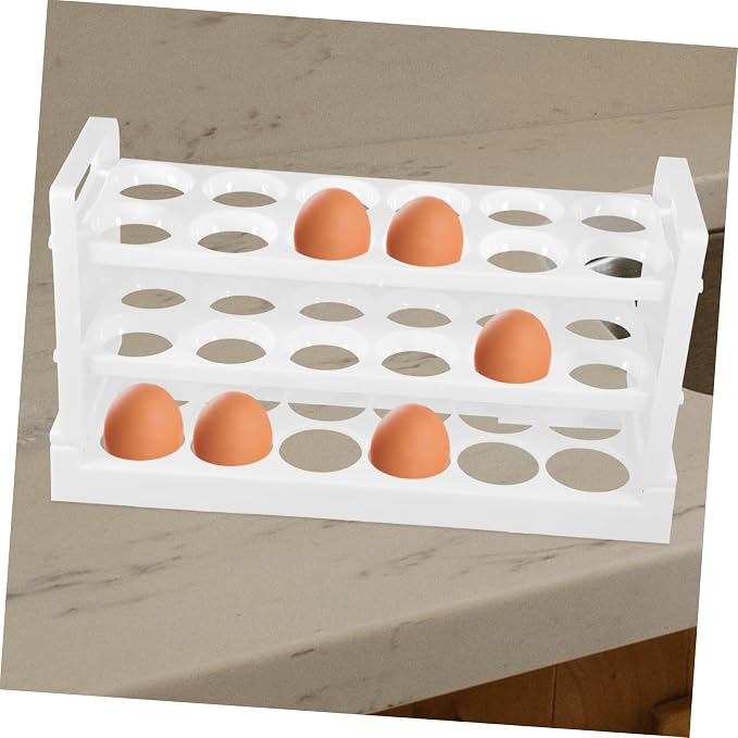 jojofuny 36pieces Egg Storage Box Fridge Egg Rack Layers Holder for Refrigerator Kitchen Organizer Stand