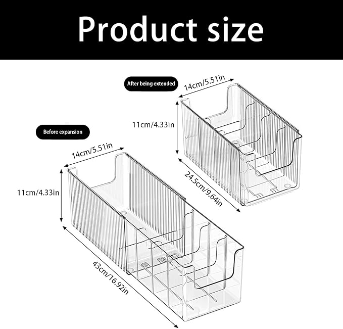 Adjustable Underwear Organizer, Expandable Storage Box with Multiple Compartments for Bras, Socks, Bedroom, Room Organization, PET Materials