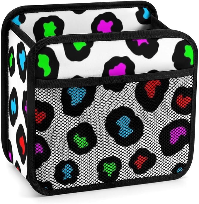 Car Backseat Organizer Hanging Seat Back Accessories with Pocket, Wild | Animal Colorful Cheetah Leopard, Auto Storage Organizer with Adjustable Buckle, Universal Fit Front Back Headrest