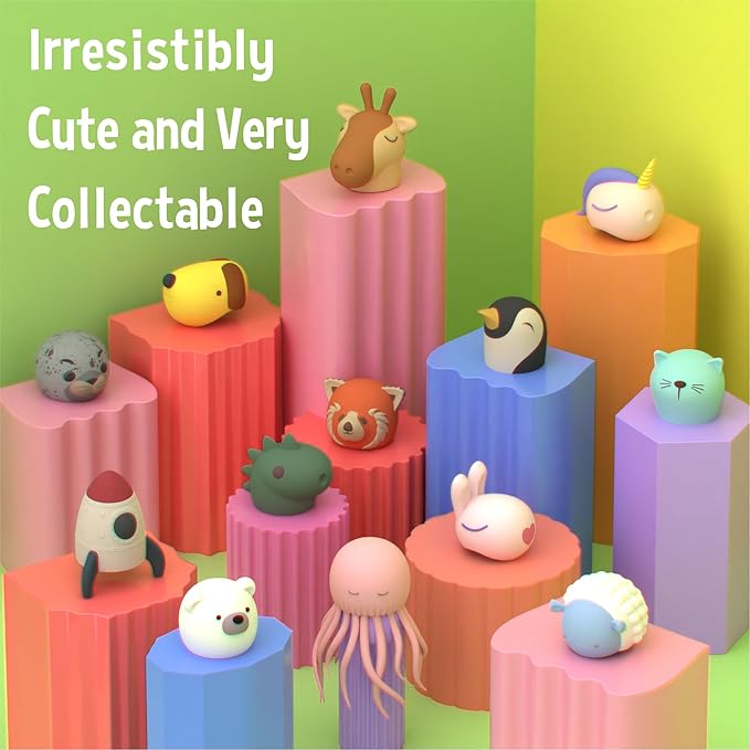 Asobu Bestie Replacement Head for Insulated Stainless Steel Water Bottle - Detachable Soft Animal Head, Collectable for Fun Drinking for Kids, Rocket