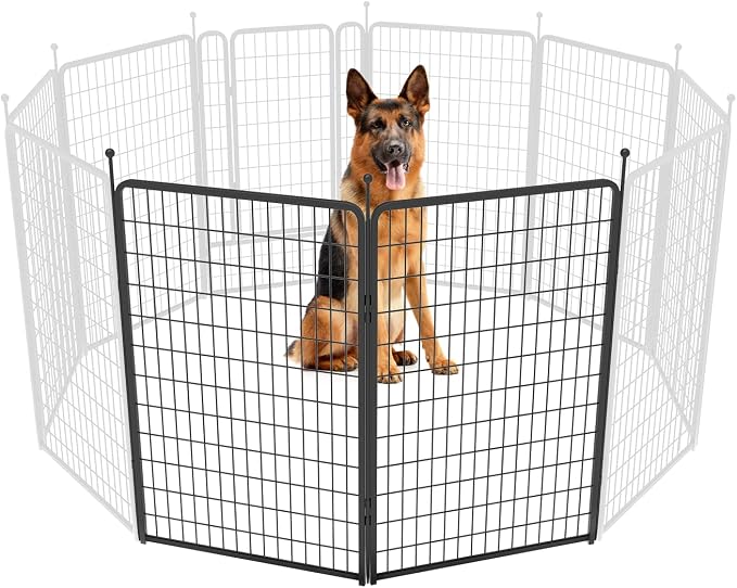 FXW Rollick Dog Playpen, Indoor, Yard & RV Camping, 50" H, 2 Panels | Easy setup, Heavy-duty, DIY layouts, for Ultra Large Dogs, Patented