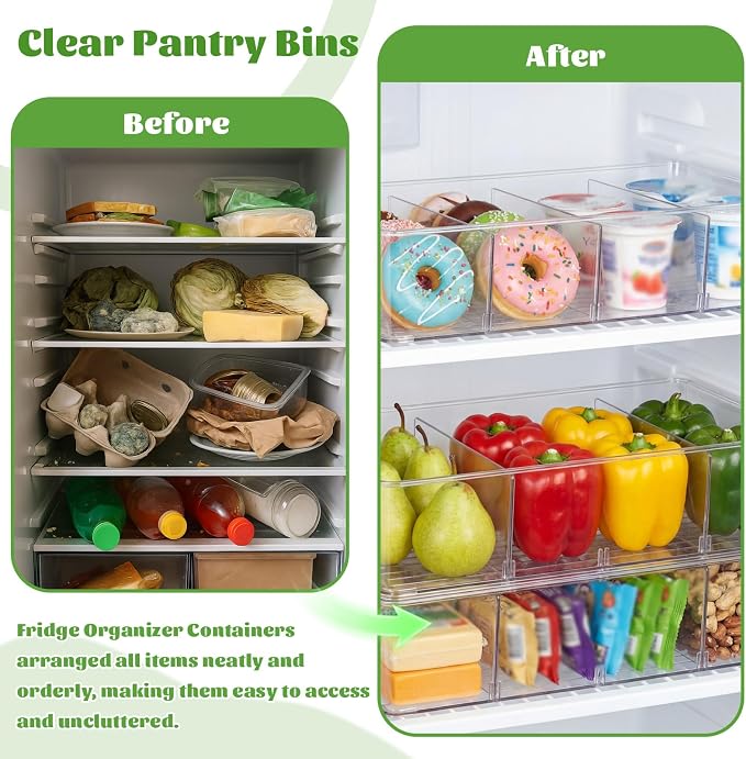 Mifoci 16 Pcs Snack Pantry Organizer Storage for Shelf,Large,Divider