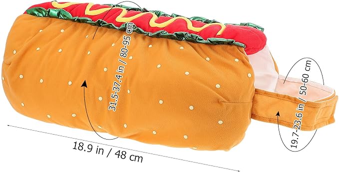 VILLCASE Creative Dog and Cat Christmas Costume Orange Polyester Pet Garment with Wearable Design and Easy to Wear Features, for Holiday Party and Festival Outfits