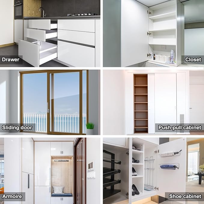 Cabinet Magnet Jiayi Door Catch, 8 Pack Ultra Thin Cabinet Door Magnetic 30 LB Kitchen Drawer Magnets Closures, Door Magnetic Catch Cupboard Double Magnets Latch for Wardrobe Closet Door Closing