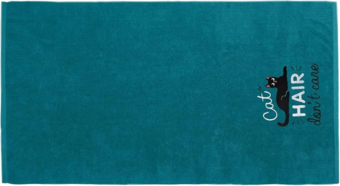 DAN RIVER Dog Towel - Pack of 1, 100% Cotton, 20x40, Ultra Soft 450 GSM, Super Absorbent & Quick Drying Towel for Dogs, Cats, and Other Pets, Teal.