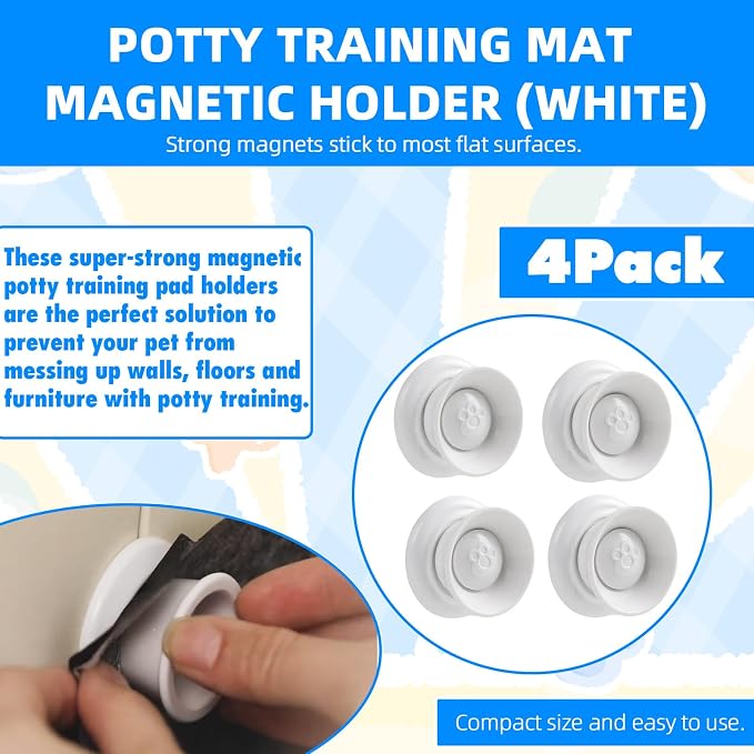 Potty Training Pad Magnetic Holder for Any Size of Puppy Pee Pad | Perfect for Leg-Lifting Marking Dogs, Strong Magnets Will Stick on Most Flat Surfaces