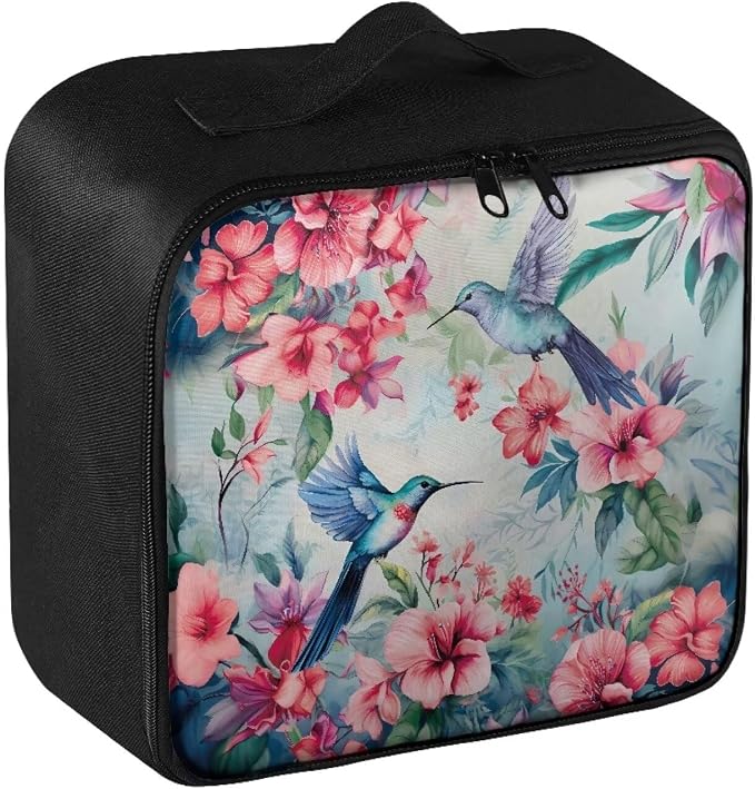 Rnyleeg Empty First Aid Bag for Home First Aid Kit for Car Travel Medical Kit Outdoor Sports Hiking Camping Survival Bag Floral Hummingbird