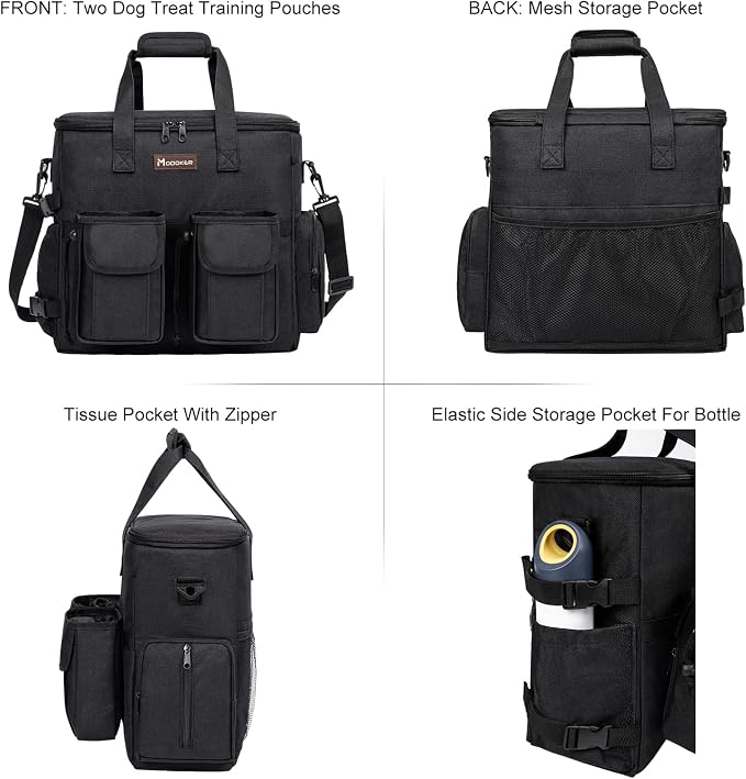 Dog Travel Bag, Airline Approved Pet Carrier for Cats and Dogs | Dog travel accessories set with feeding supplies, bowls, mat, and strap. Ideal for weekend trips.