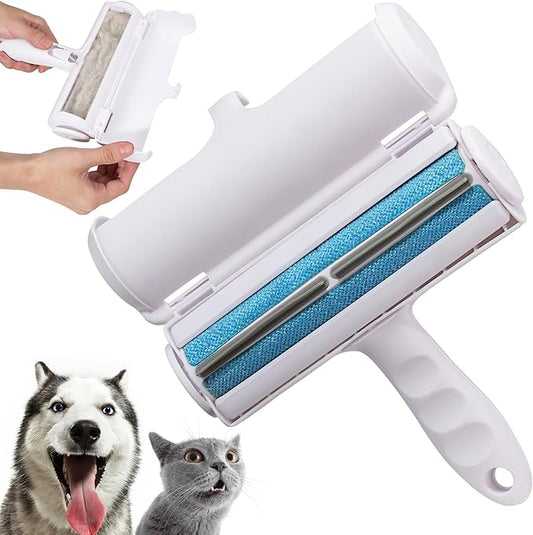 Pet Hair Removal Roller - Reusable Cat and Dog Fur Remover Lint Roller for Carpet, Couch, Furniture, Car Seat, Bedding and Clothing - Portable and Multi-Surface Pet Hair Removal Tool