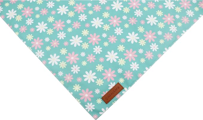 Realeaf Mothers Day Dog Bandanas 2 Pack, Reversible I Love My Mom Pet Scarf for Boy and Girl, Premium Durable Fabric, Valentines Day Bandana for Medium Large Dogs (Small)