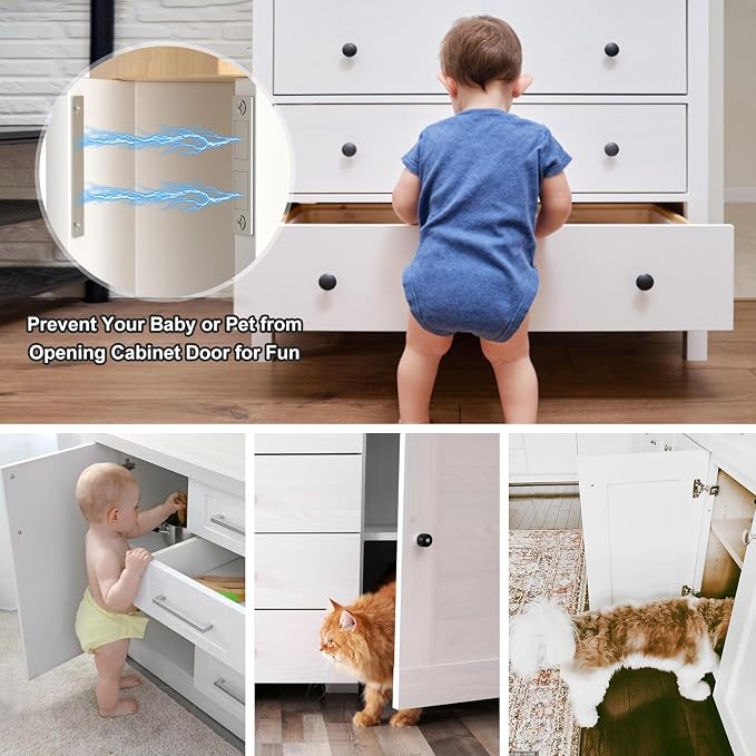 Drawer Magnet Jiayi Door Magnets, 12 Pack Ultra Thin Cabinet Magnetic Door Catches 30 LB Kitchen Drawer Closures, Door Magnetic Catch Heavy Duty Cupboard Double Magnets Latch for Closet Door Closing