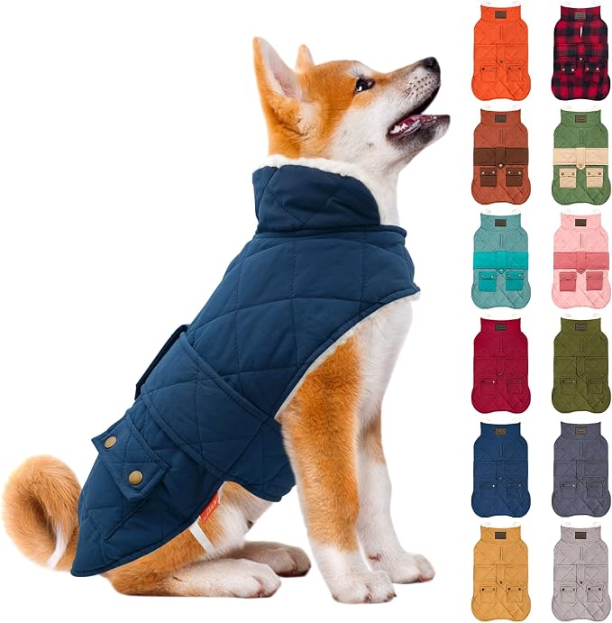 KYEESE Waterproof & Windproof Dog Coat for Small Dogs Puffer Jacket
