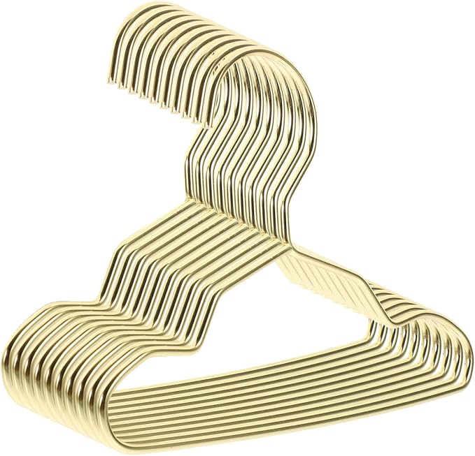 FRCOLOR 40Pcs Dog Clothes Hangers Small Pet Hangers 5.90X4.33 Inch Metal Windproof Anti-Slip Puppy Clothes Racks for Closet Organization