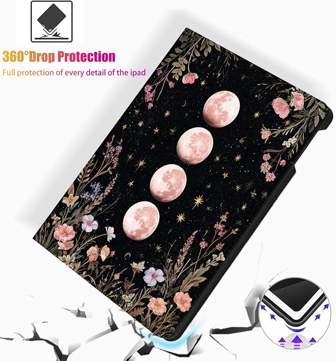 for Samsung Galaxy Tab S10 FE/ S9 FE 5G 10.9 Inch/Galaxy Tab S9 11 Inch 2023 Tablet Case,Auto Wake/Sleep,Adjustable Stand Protective Cover - Fantasy Dragon