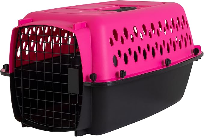 Petmate Pet Porter Fashion Dog Kennel 23in, Hot Pink, for Pets up to 15lbs | Made in USA