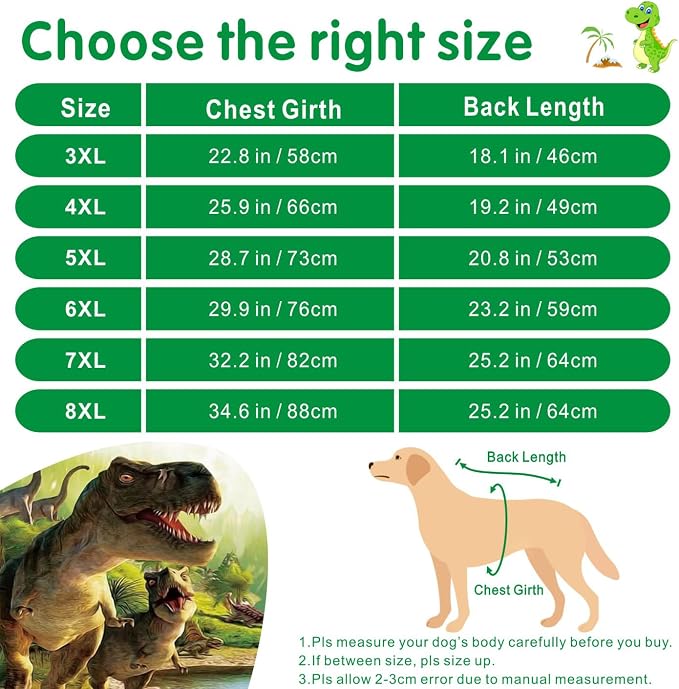 Idepet Large Dogs Halloween Dinosaur Costume Jacket Pet Dog Warm Fleece Winter Clothing Outfits Funny Apperal Golden Retriever Pitbull Clothes Hoodie (7XL)