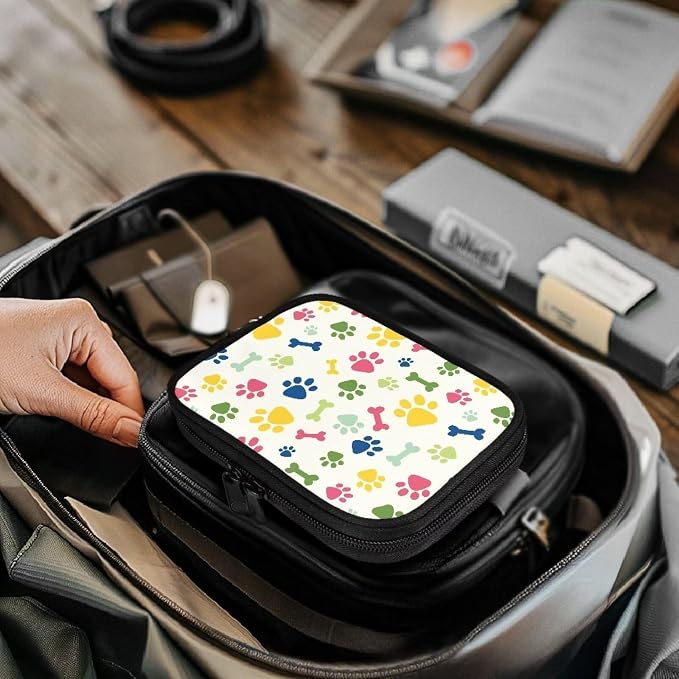 Cute Dog Paws First Aid Kit for Home Portable Pet Emergency Kit Travel Pet First Aid Kit Bag for Dogs Cute Medicine Bag First Aid Pouch with Zipper