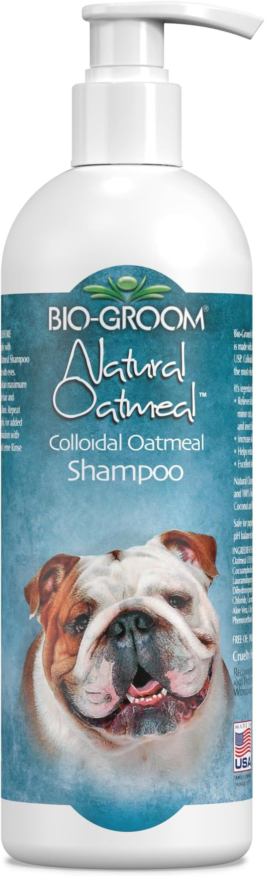 Bio-Groom Oatmeal Dog Shampoo - for Allergies and Itching, Cruelty-Free, Dog Bathing Supplies, Puppy Shampoo for Sensitive Skin, Made in USA, Anti-Itch Dog Products- 32 fl oz 1-Pack
