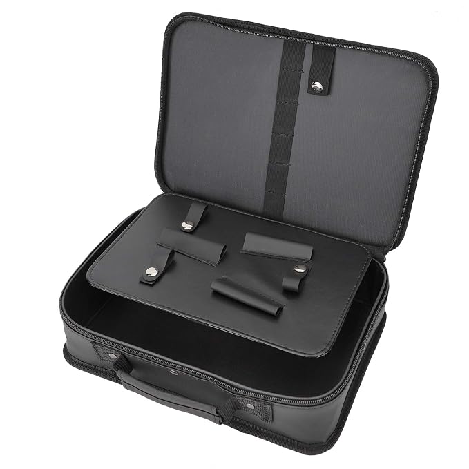 Segbeauty Barber Carrying Case, 11.8 x 8.5in Hair Styling Travel Tool Bag, Professional Salon Hair Cutting Grooming Kit Storage Organizer for Clippers, Scissors, Barber Supplies