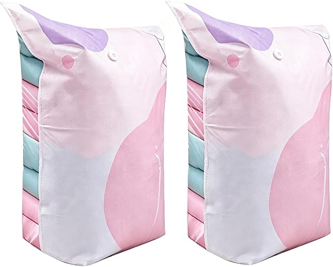Space Saving Vacuum Bags for Comforters and Clothes Freestanding 3D Storage Organizers for Home Travel Moving Vacuum Storage Pack
