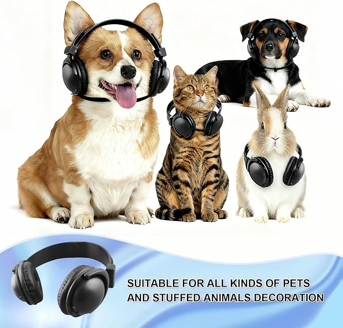 Olyre Pet Headphones for Small Dogs Cats, Adjustable Decorative Neckwear