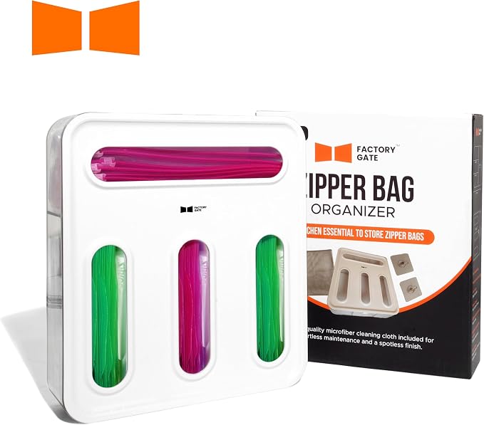 | Bag Storage Organizer for Kitchen Drawer | Plastic Bag Storage | Storage Bag Organizer | Baggie Organizer for drawer | Kitchen Drawer Organizer for Sandwich bags