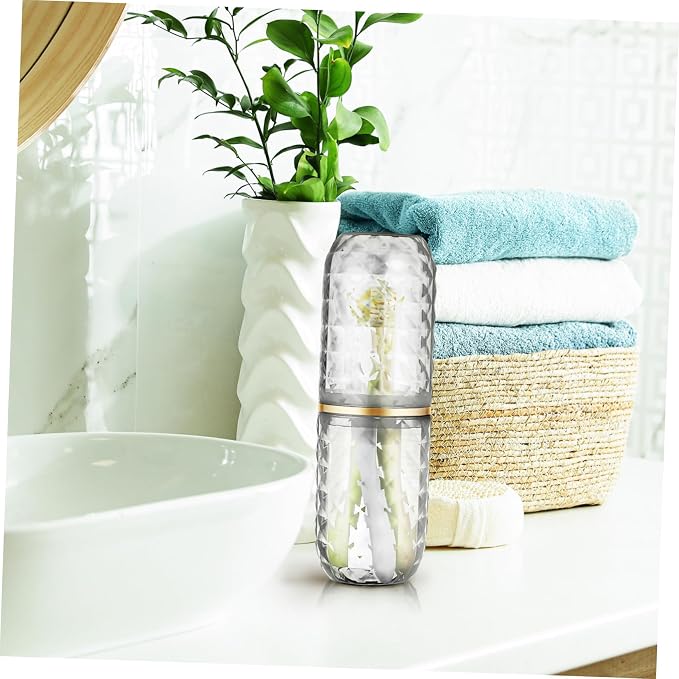 DECHOUS Travel Toothbrush Kit Toothbrush Holder Toothpaste Carrying Case Portable Brush Organizer for Travel