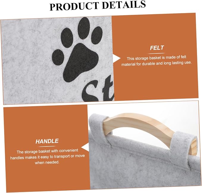 Sundries Bin Cat Basket Fabric Storage Rattan Storage Box Pet Toys Case Multi-use Organizer