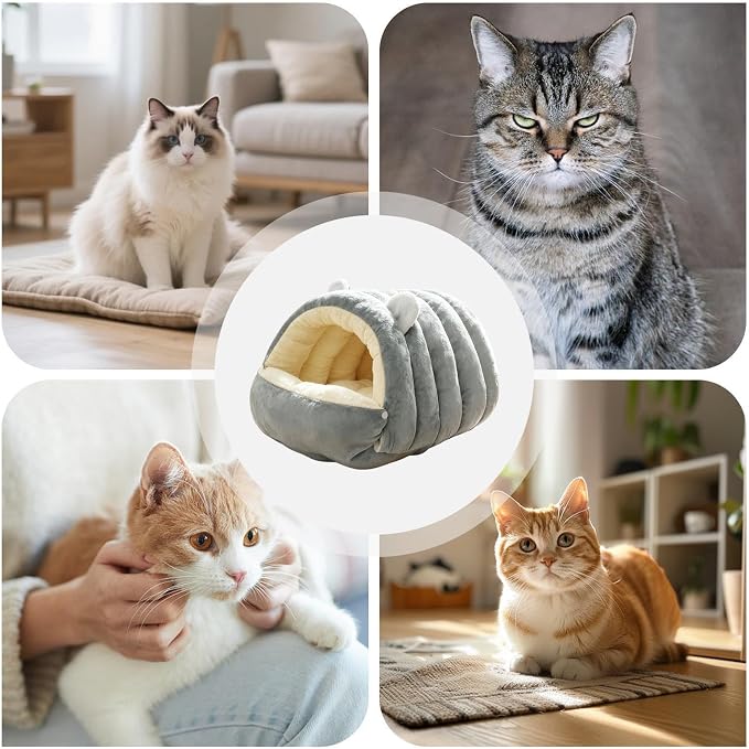 Dog Cave Bed - Soft Warm Washable Pet House Dome, Zipper Sleeping Nest | Ccozy Plush Puppy Bed, Comfortable Indoor Pet Shelter | Resting Space For Small Dogs And Cats In Daily Use