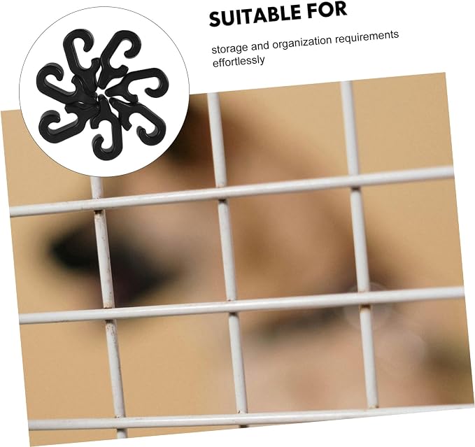 Zerodeko 40pcs Storage Cabinet Buckle Pet Gate Locks Animal Gate Latches Crate Door Buckles Rabbit Cage Clips Pet Fence Connectors Buckle Connectors Strong Clamps Crate Locks Black Plastic