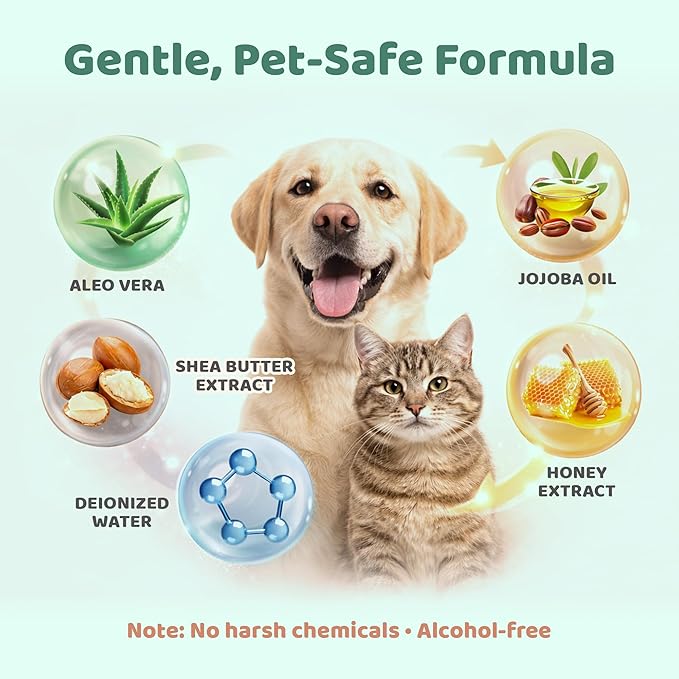 NAVZA® Dog Wipes for Dogs and Cats - Extra Large & Thick Pet Wipes, Moisture-Rich Hydrating Wipes, Hypoallergenic & Rinse-Free Wipes for Body, Face, Paws, Butt, Ears & Eyes - (7.87 x 7.87 in)