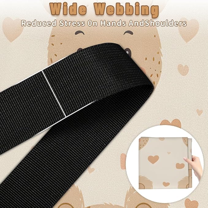 Bear Large Storage Bags, Fabric Bed Storage Containers, Foldable Closet Organizers for Blanket, Clothing, Comforter, Bedding, Cute Bear