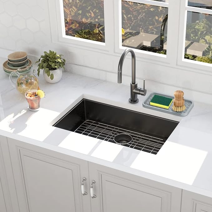 Silicone Sponge Holder-Large Thick Durable 10" Sink Organizer Tray-Kitchen