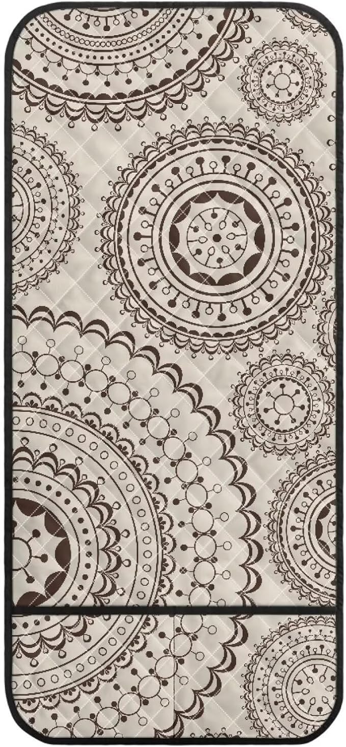 Mandala Stretch Armrest Cover Couch Arm Covers Washable Sofa Chair Arm Covers with 2 Pockets Furniture Protector Armchair Slipcovers for Recliner Home Decor Sofa Arms Rest Cover